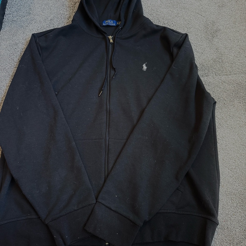 Ralph Lauren Men's Black Zip-Up Sweater